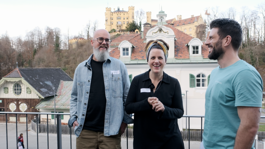 Matthias und Tini beim Kick-off der LONGGAME Masterclass