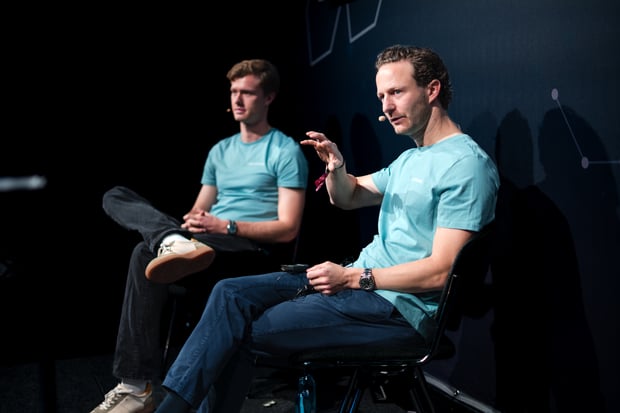 Markus und Laurenz auf der Bühne