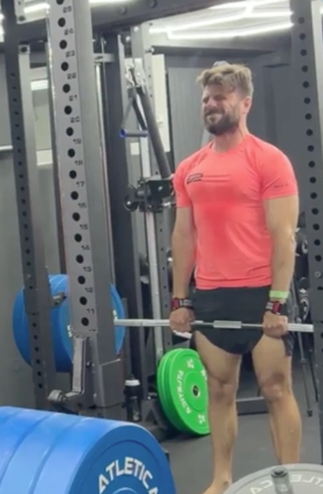 Marco heute beim Krafttraining